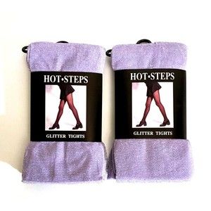 Hot Steps Thigh-Hi One Size, Sparkling Lavender Stockings set of 2 "New"